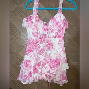 Buddy Love Pink/White floral mini dress